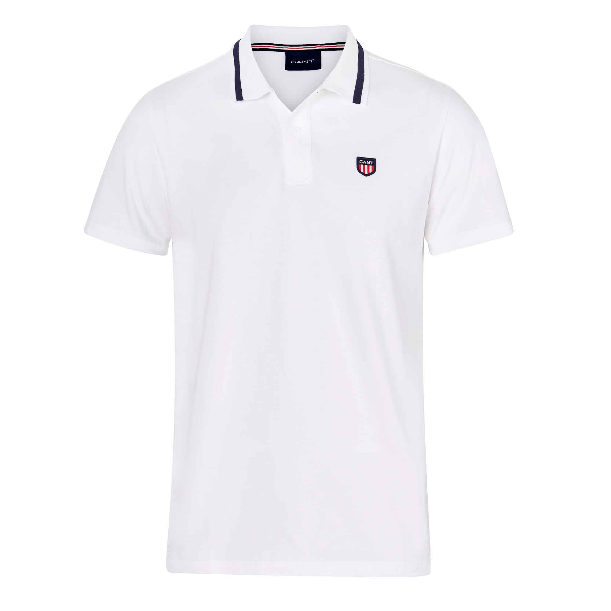 GANT Retro Shield Polo Shirt - White