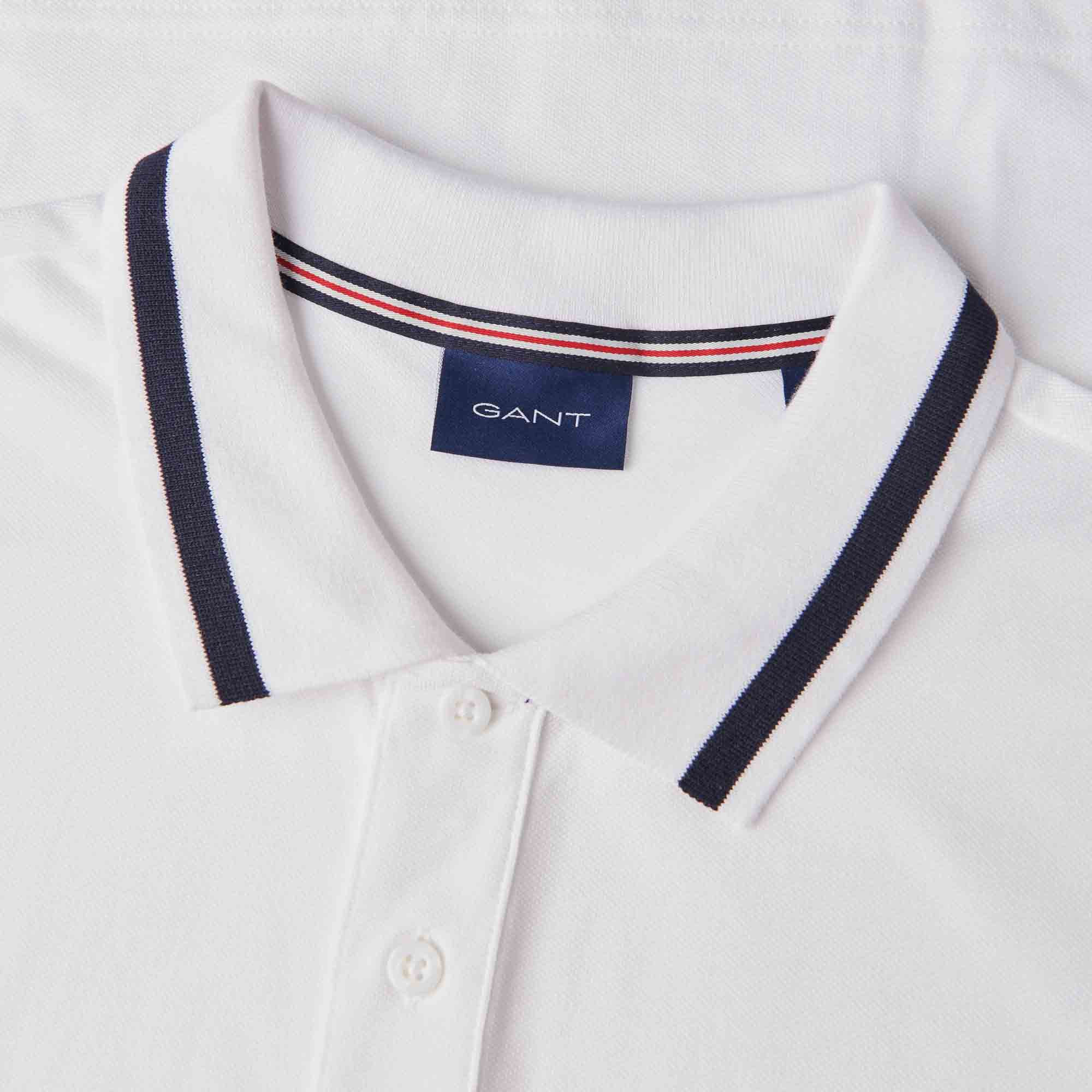 GANT Retro Shield Polo Shirt - White - Image 4