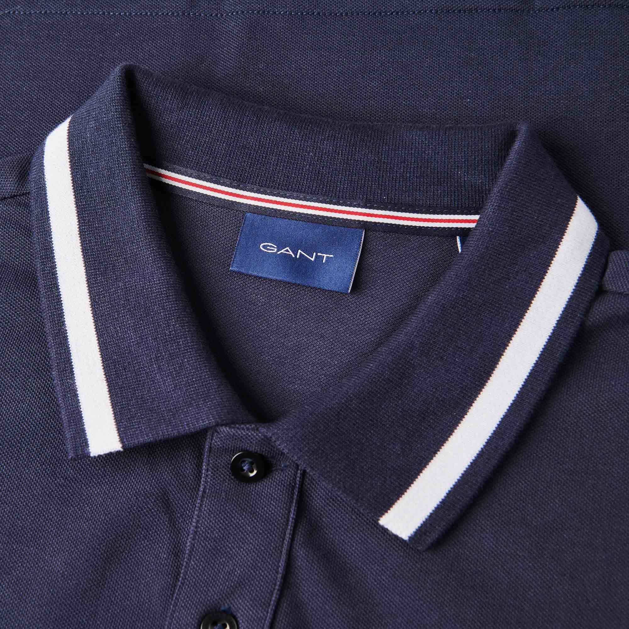 GANT Retro Shield Polo Shirt - Evening Blue - Image 4