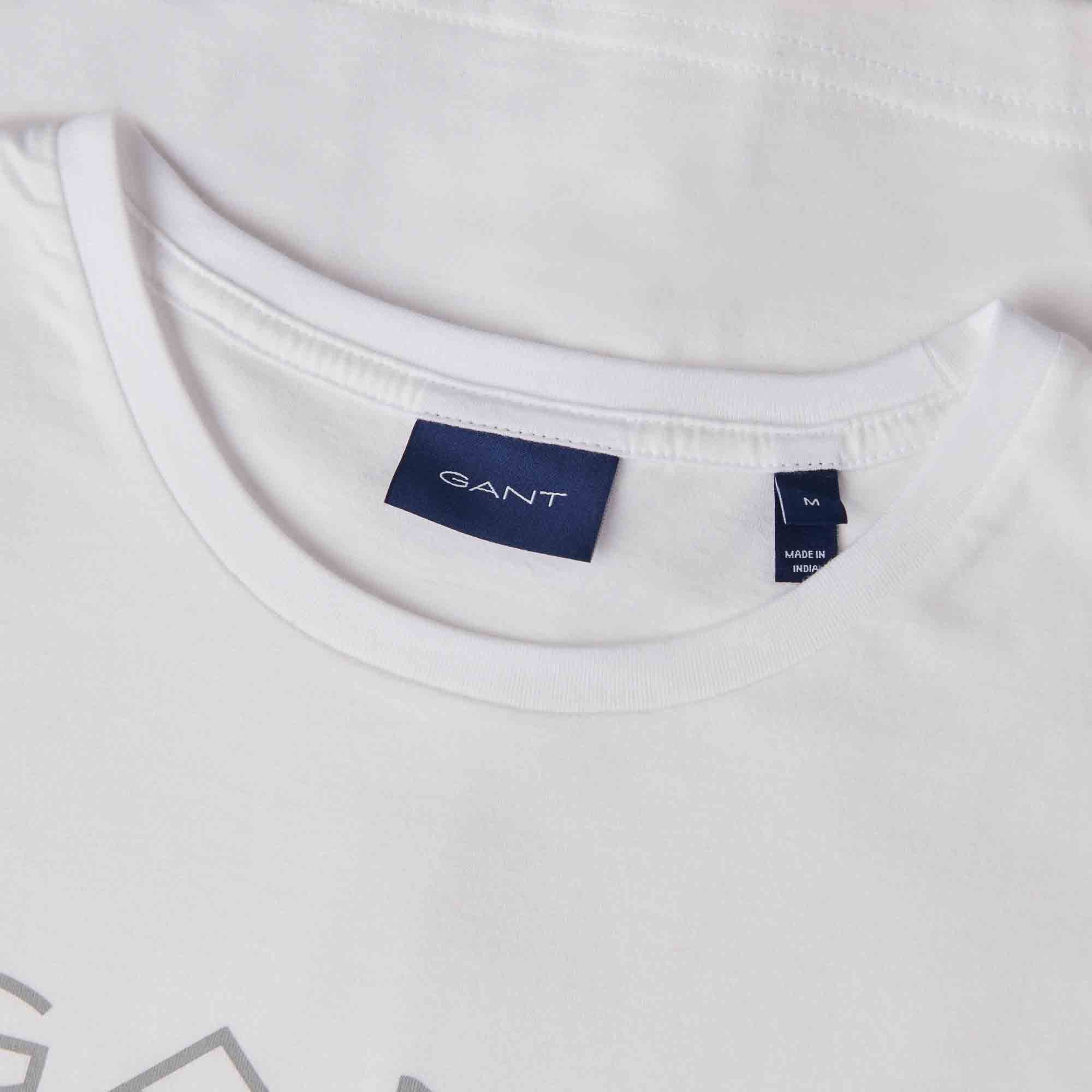 GANT Shield T-Shirt - White - Image 4