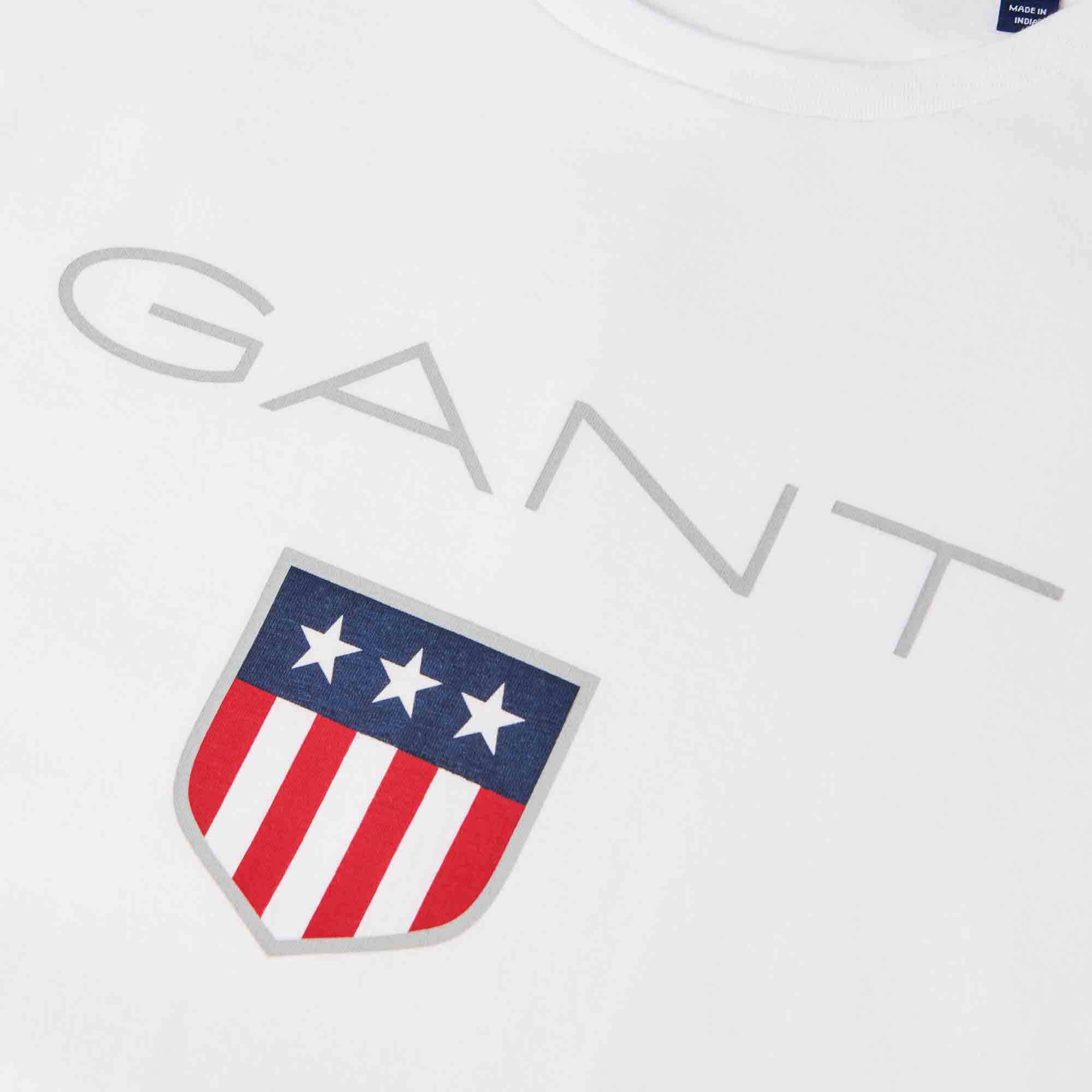 GANT Shield T-Shirt - White - Image 3