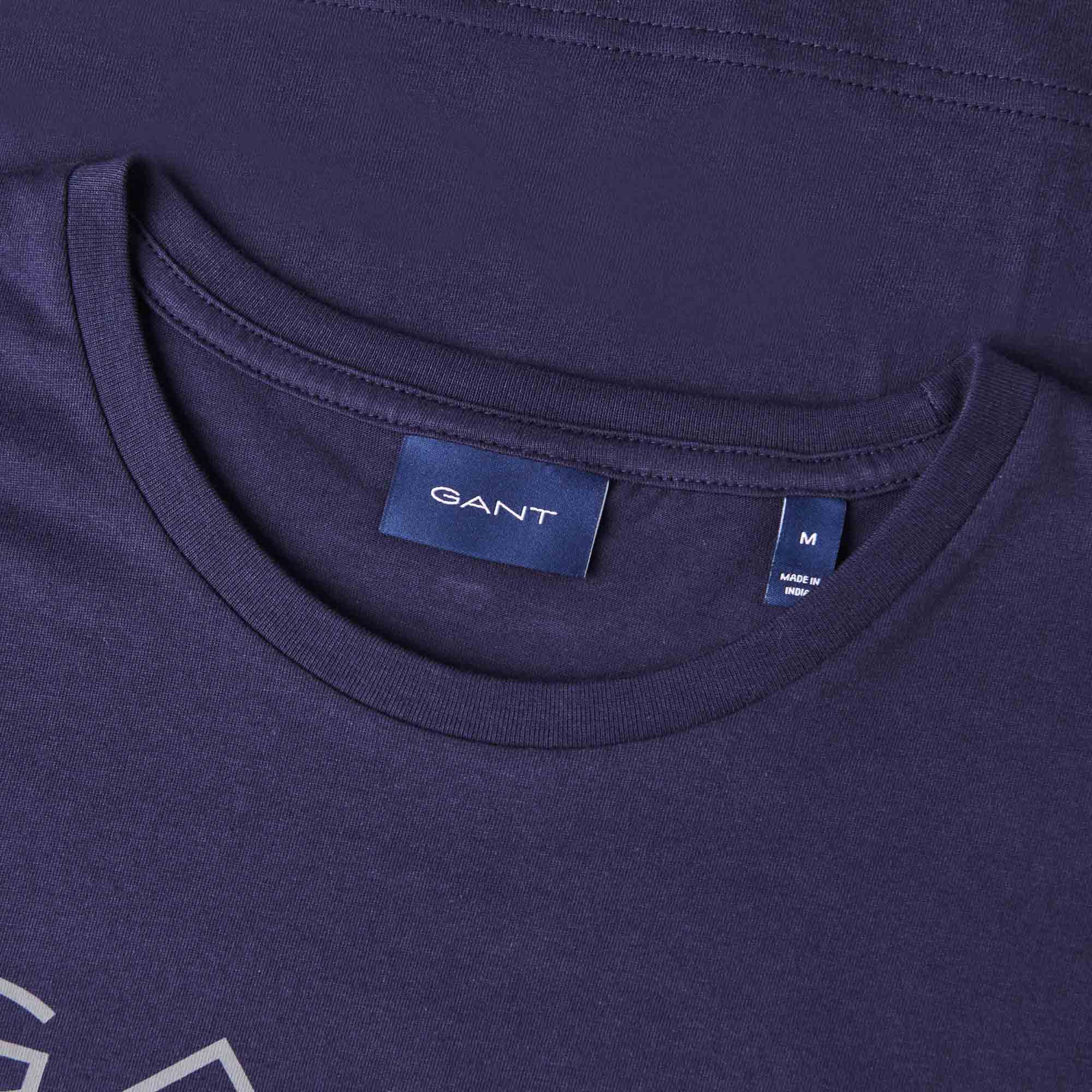 GANT Shield T-Shirt - Evening Blue - Image 4