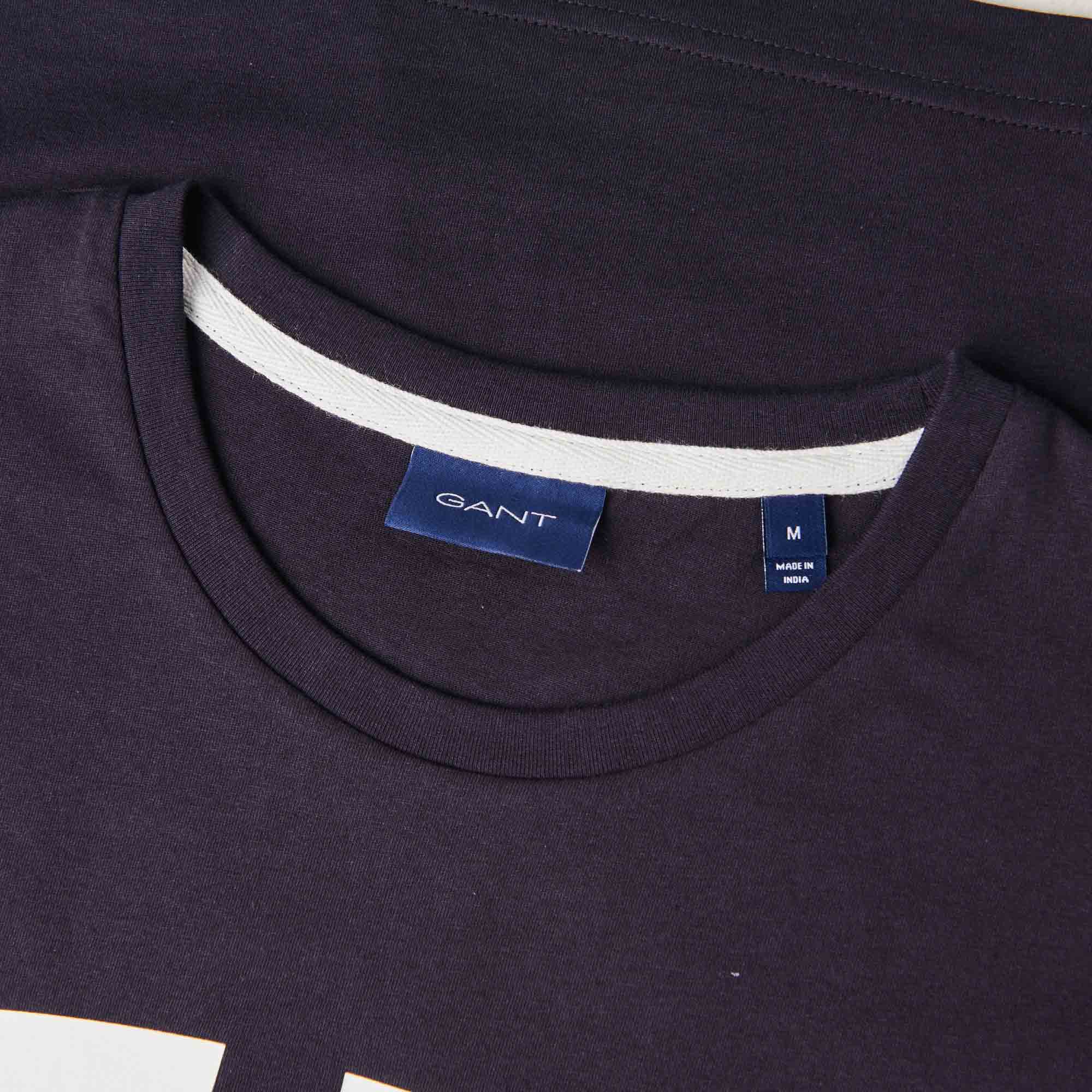 GANT Short Sleeve T-Shirt - Evening Blue - Image 4