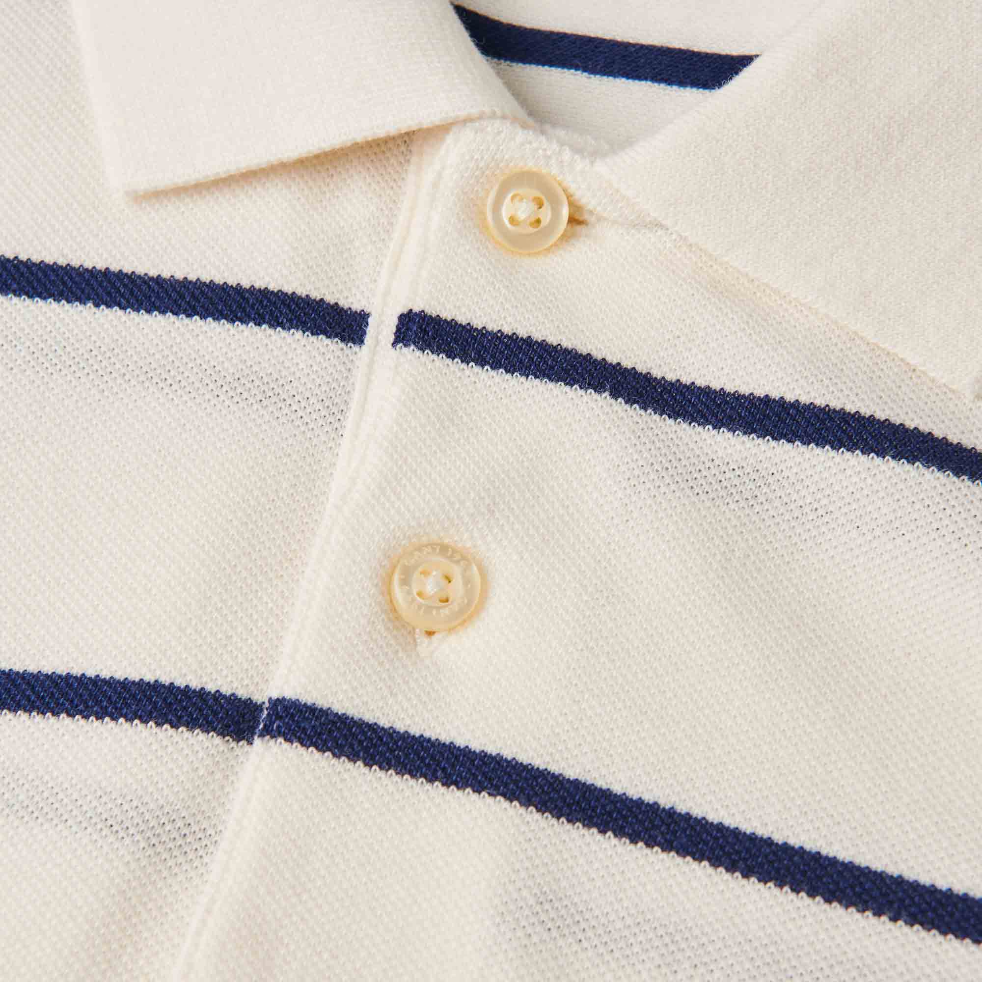GANT Breton Stripe Polo Shirt - Eggshell - Image 5