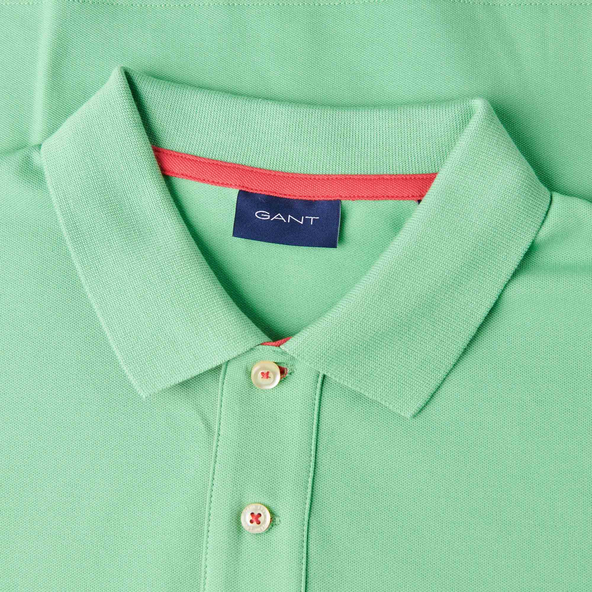 GANT Contrast Colour Polo Shirt - Absinthe Green - Image 6