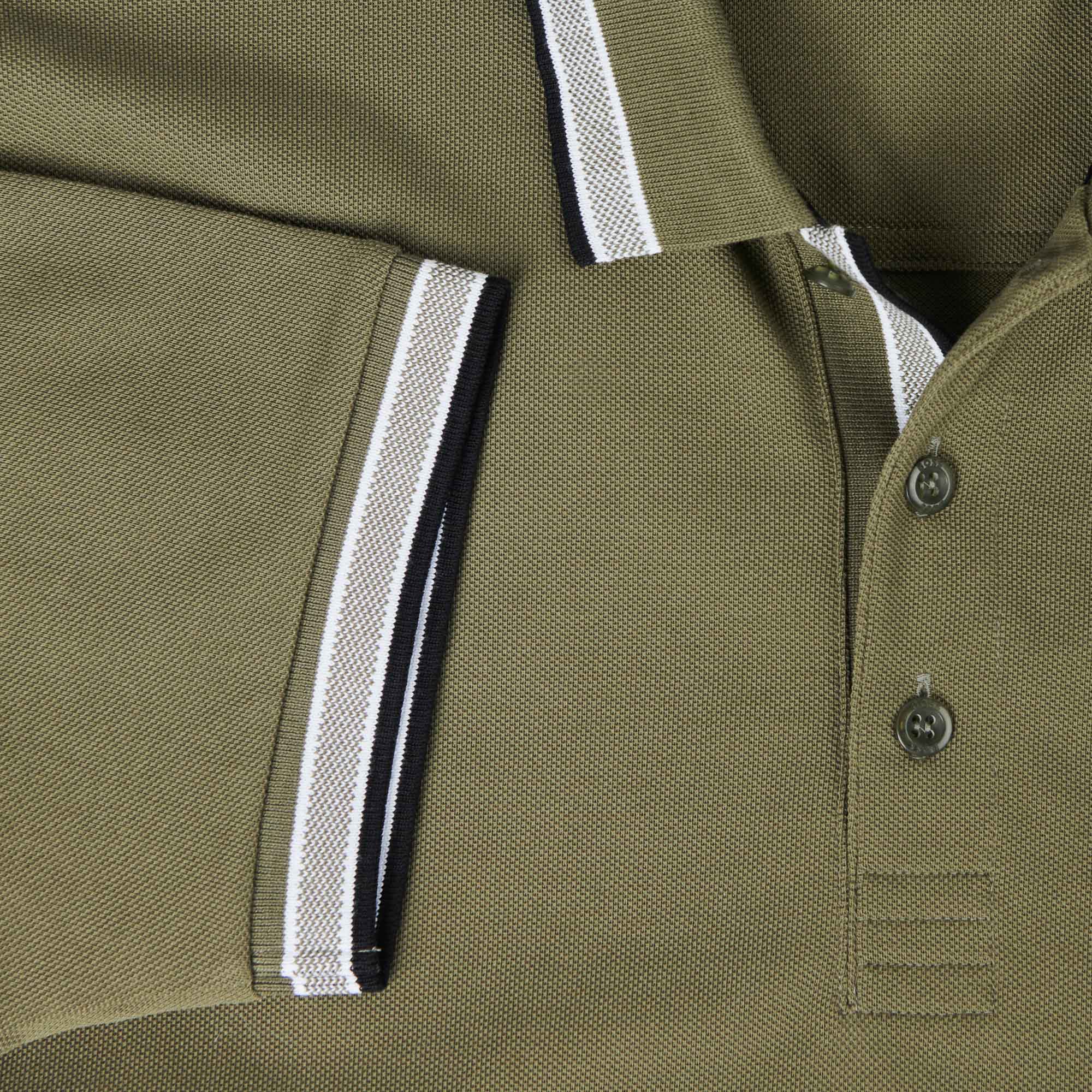 HUGO BOSS Polo Shirt with Contrast Logo Details - Open Green - Image 6