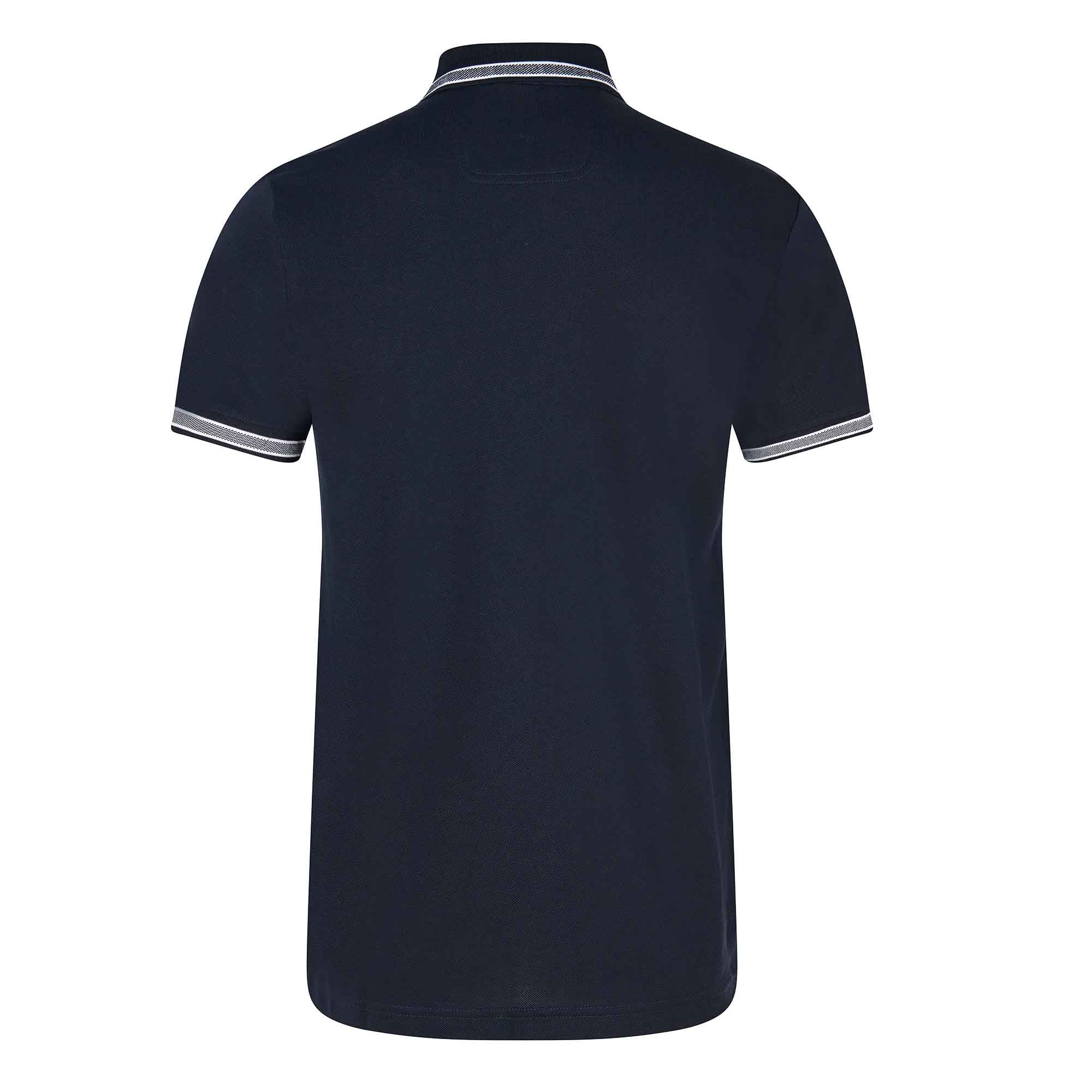 HUGO BOSS Polo Shirt with Contrast Logo Details - Dark Blue - Image 2