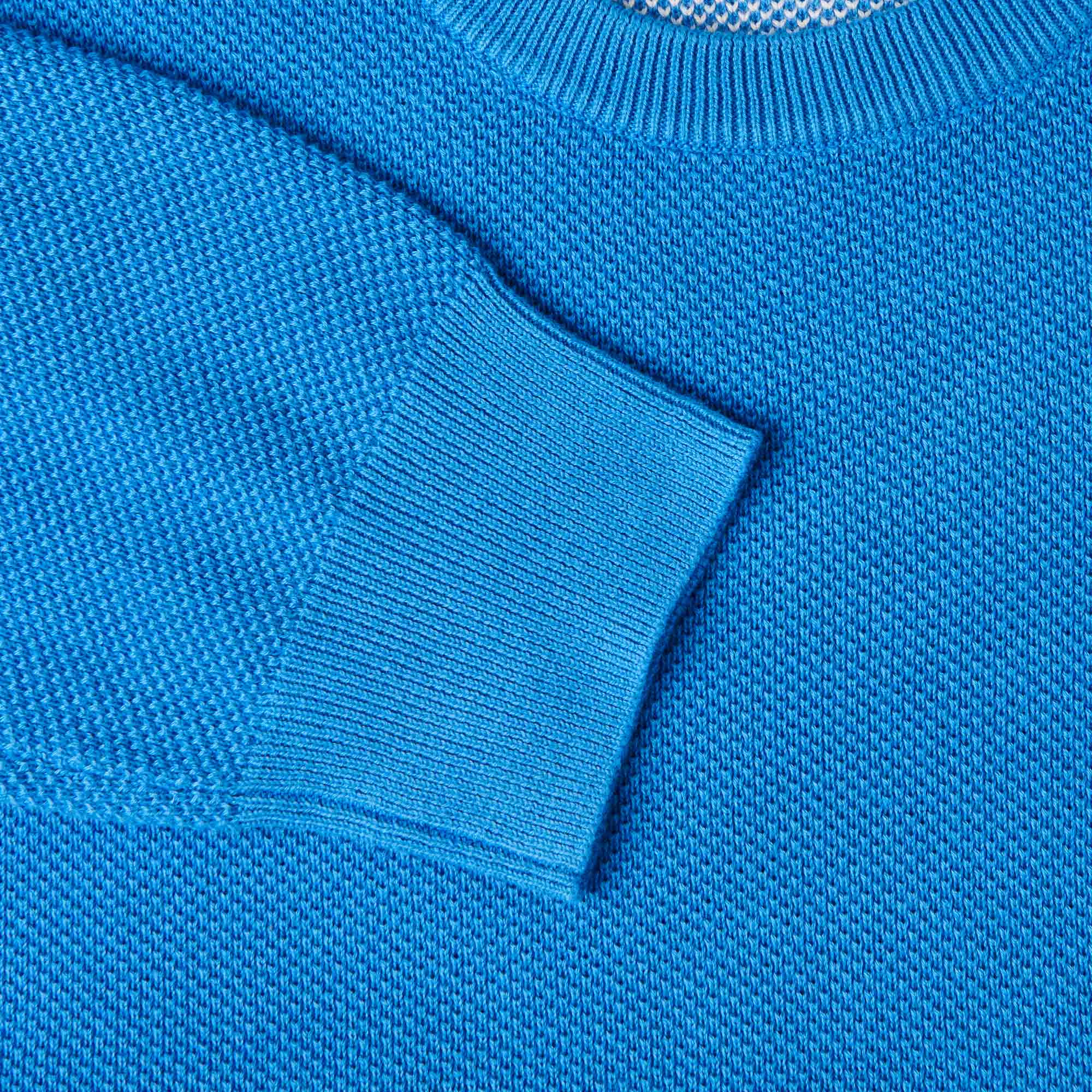 GANT Cotton Pique Crew Neck Sweater - Day Blue - Image 5